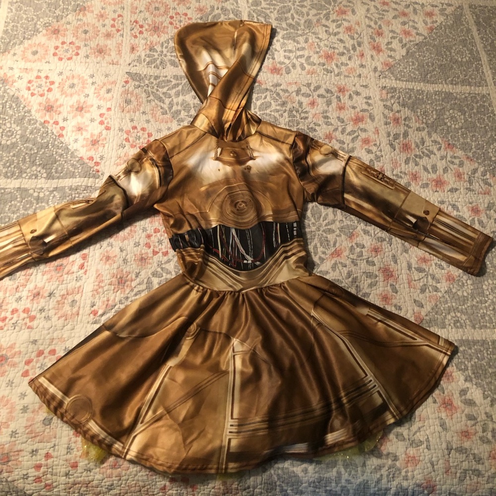 Rubie’s Star Wars C-3PO Droid Dress Up Halloween Costume Size M Girls Kids